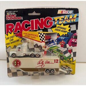 Bobby Allison Autographed Racing Champions NASCAR Die-Cast Cab & Trailer
